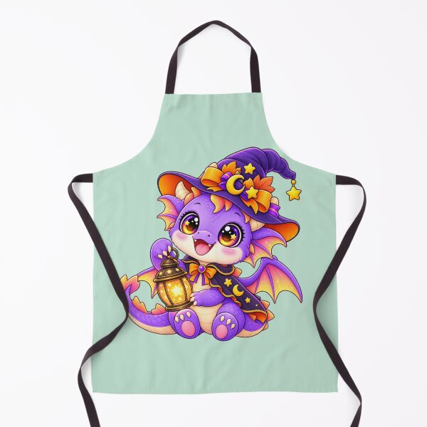 Artikelvorschau, Kawaii-Babydrache mit Laterne – Aufkleber – Niedlicher Chibi-Halloween-Druck entworfen und verkauft von MagicMakerPh.
