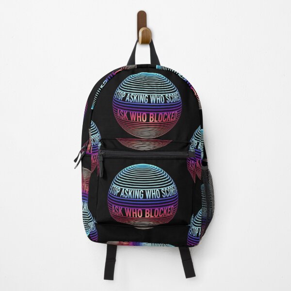 Item preview, Retro Stop Asking Who Scored Ask Who Blocked Funny Humor Saying  designed and sold by gear-posters.