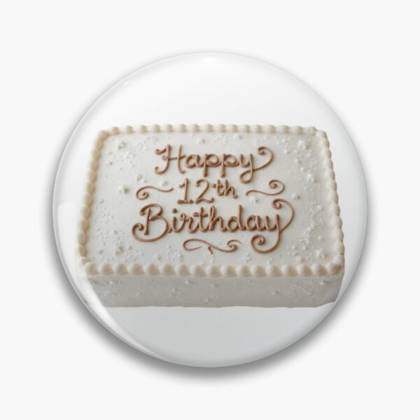 Item preview, Happy 12th birthday 12 cute adorable cake party vanilla white kawaii designed and sold by CheeseBlueprint.