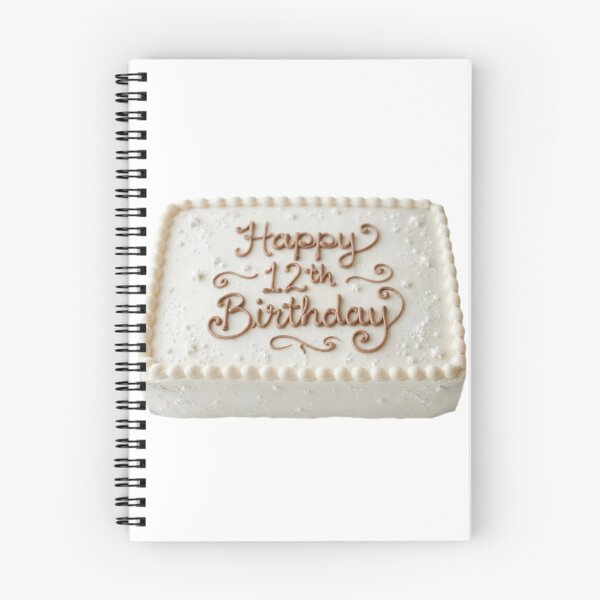 Item preview, Happy 12th birthday 12 cute adorable cake party vanilla white kawaii designed and sold by CheeseBlueprint.