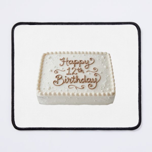Item preview, Happy 12th birthday 12 cute adorable cake party vanilla white kawaii designed and sold by CheeseBlueprint.