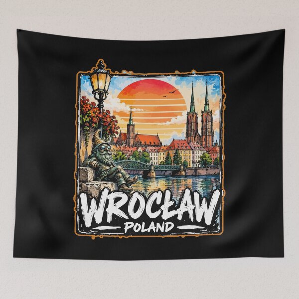 Aperçu de l'œuvre Wroclaw Pologne Voyage à l'aquarelle créée et vendue par TomFrontierArt.