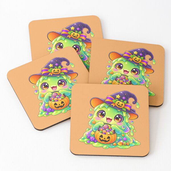 Item preview, Kawaii Slime Candy Bucket Sticker Art – Cute Chibi Halloween Illustration designed and sold by MagicMakerPh.