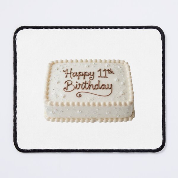 Item preview, Happy 11th birthday 11 cute adorable cake party vanilla white kawaii designed and sold by CheeseBlueprint.
