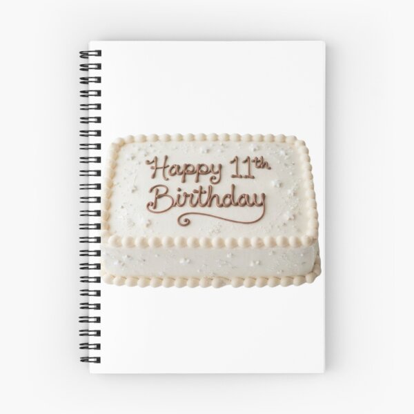 Item preview, Happy 11th birthday 11 cute adorable cake party vanilla white kawaii designed and sold by CheeseBlueprint.