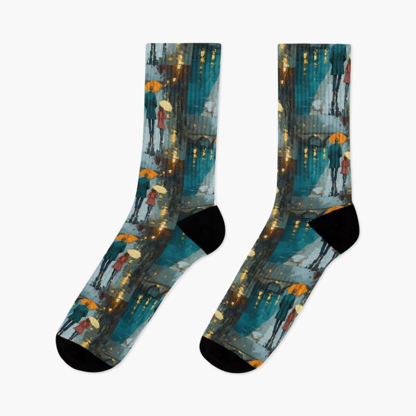 Item preview, Father Child Rainy Day Cityscape designed and sold by CheersTOGETHER.