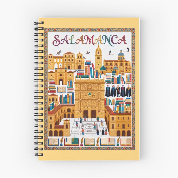 Item preview, Salamanca Spain Embroidered Travel Art - University Façade & Plateresque Stitched Poster designed and sold by Witsprings.
