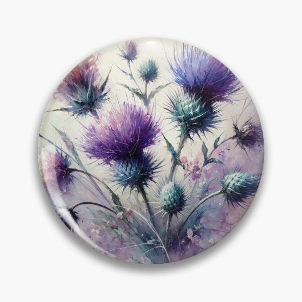 Item preview, Scottish Thistles – Purple Watercolour Scotland Floral Art designed and sold by Thistleinkart.
