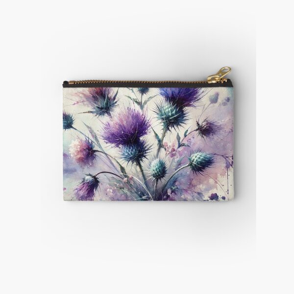 Item preview, Scottish Thistles – Purple Watercolour Scotland Floral Art designed and sold by Thistleinkart.