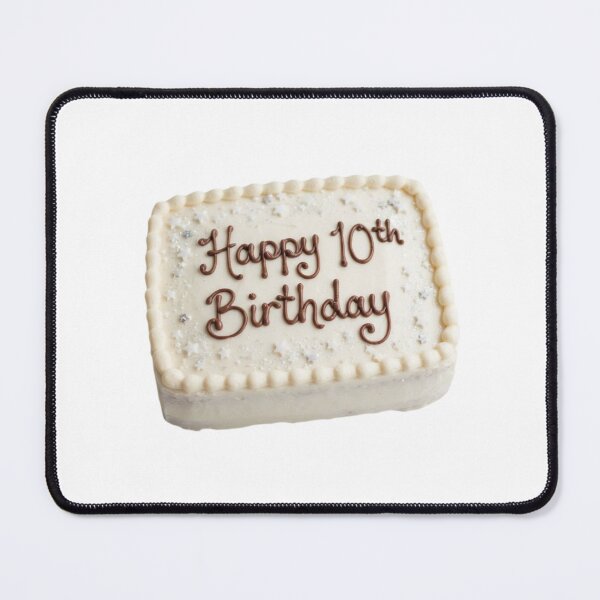 Item preview, Happy 10th birthday 10 cute adorable cake party vanilla white kawaii designed and sold by CheeseBlueprint.