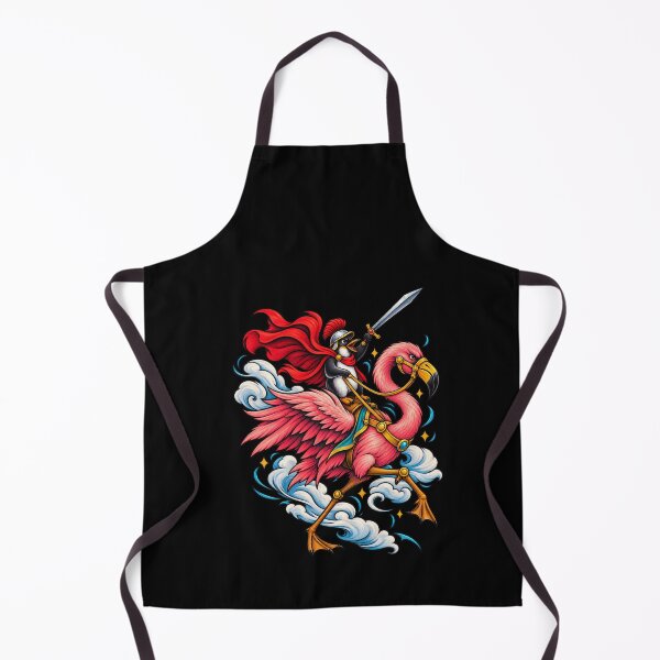 Item preview, Funny Penguin Knight on Flamingo Fantasy Adventure Art designed and sold by elderberry.