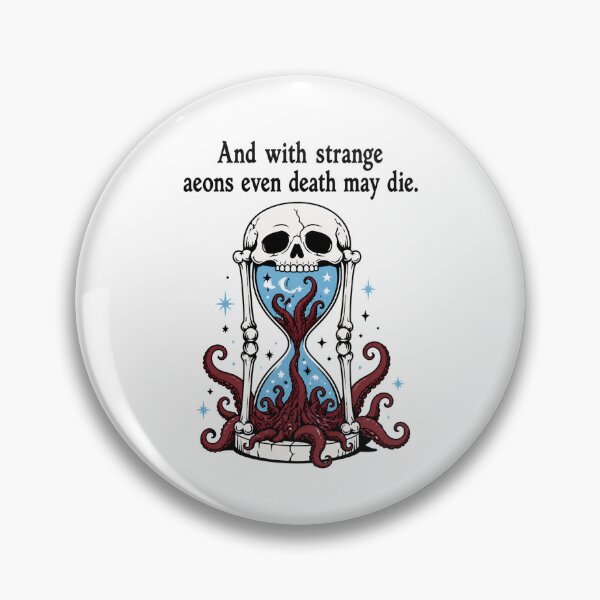 Item preview, H.P. Lovecraft Strange Aeons Skull Hourglass designed and sold by Fenay Designs.