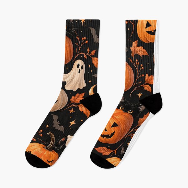 Item preview, Halloween pumpkin and ghost patterns designed and sold by Fotografin1981.