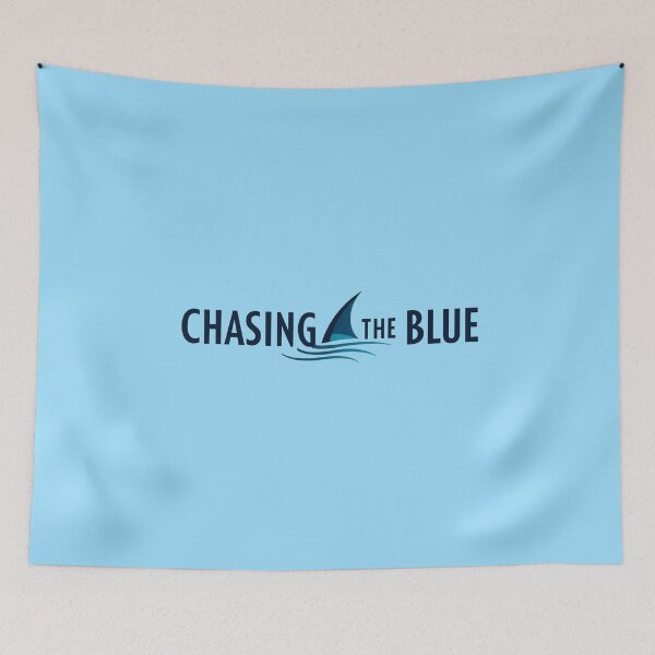 Item preview, Chasing The Blue – Minimalist Shark Fin Logo designed and sold by Chroma Dreams .
