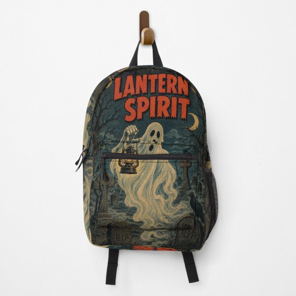 Item preview, Vintage Halloween Cover Art: Spooky Ghost Graveyard Lantern designed and sold by bapupa.