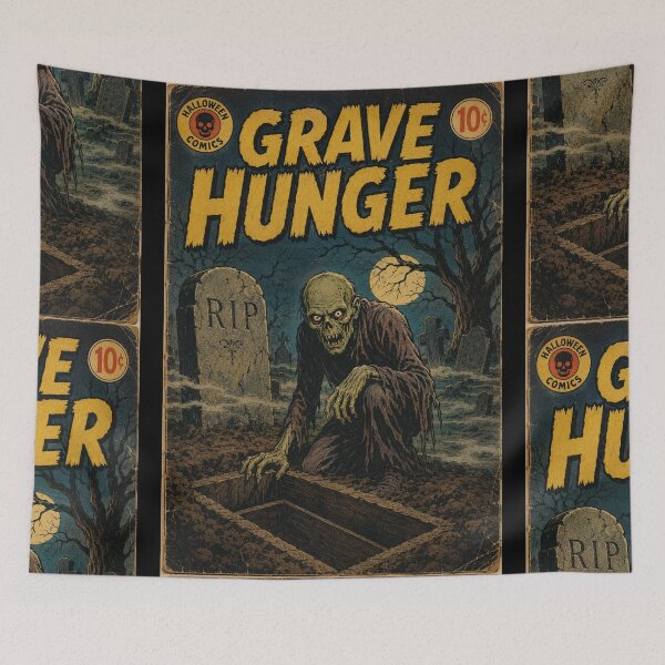 Item preview, Vintage Halloween Cover Art: Eerie Ghoul Graveyard Hunger designed and sold by bapupa.