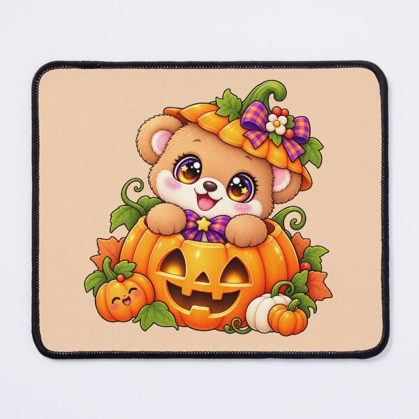 Item preview, Kawaii Teddy Bear in Pumpkin Sticker Art – Cute Chibi Halloween Illustration designed and sold by MagicMakerPh.