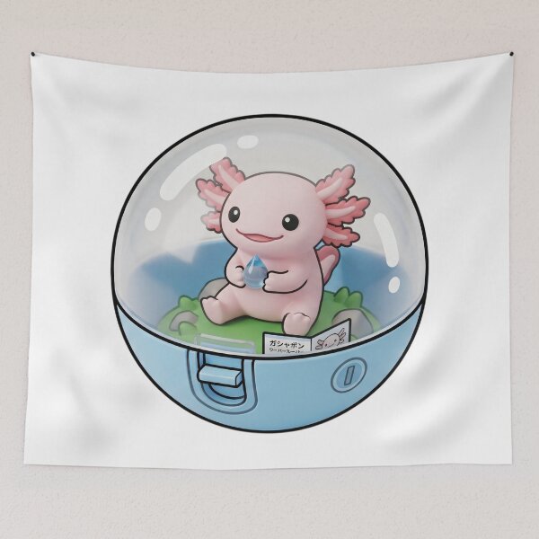 Item preview, Cute Kawaii Axolotl Gashapon - Japanese Capsule Water Drop Art designed and sold by JeanChiale.