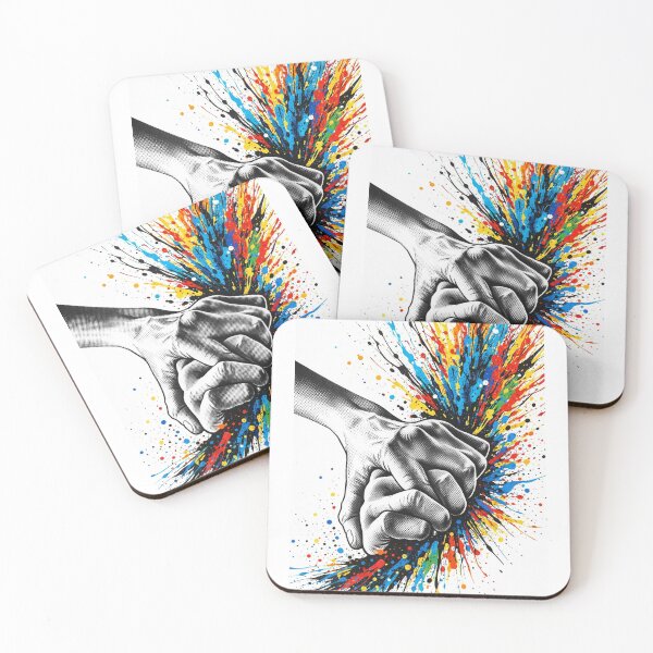 Item preview, Together We Are Stronger – Colour Splash Hands Art designed and sold by Thistleinkart.