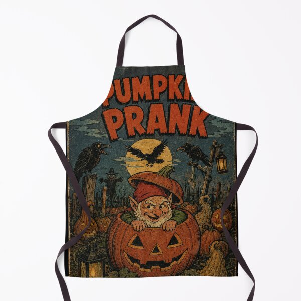 Item preview, Vintage Halloween Cover Art: Gnome Pumpkin Patch Prank designed and sold by bapupa.