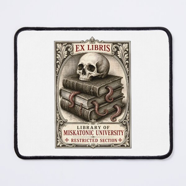 Item preview, H.P. Lovecraft Miskatonic Restricted Library designed and sold by Fenay Designs.