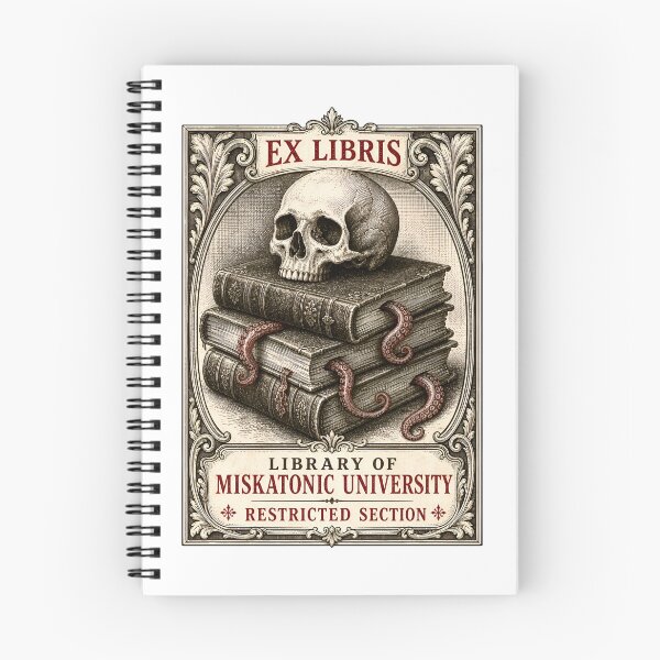 Item preview, H.P. Lovecraft Miskatonic Restricted Library designed and sold by Fenay Designs.