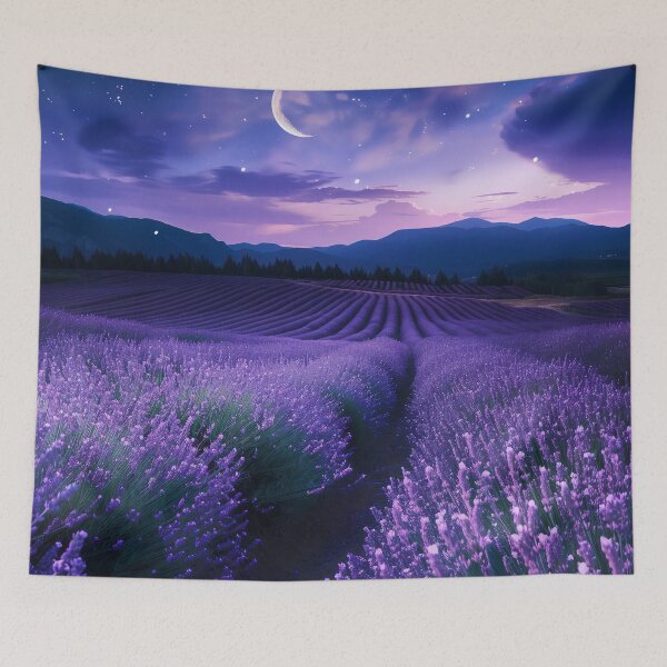 Item preview, Moonlit Path Through Lavender designed and sold by QuantumDrift.