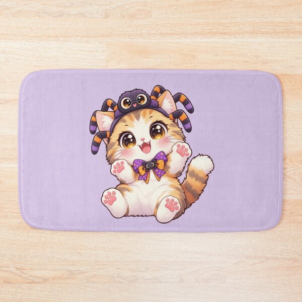 Item preview, Kawaii Spider Headband Cat Sticker Art – Cute Chibi Halloween Illustration designed and sold by MagicMakerPh.