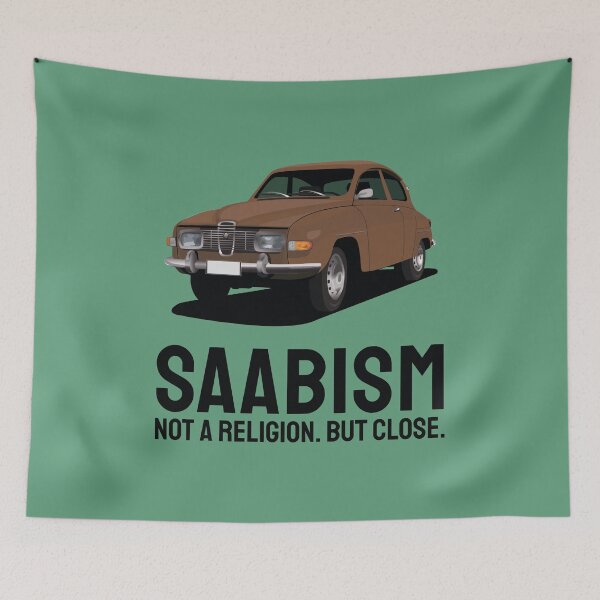 Item preview, SAABISM. Not a Religion. But close. SAAB 96 designed and sold by knappidesign.