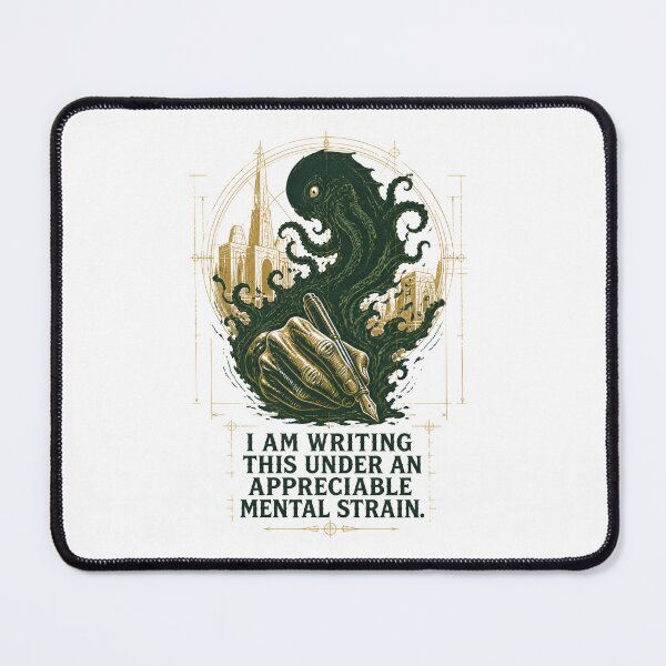 Item preview, H.P. Lovecraft Writing Under Mental Strain designed and sold by Fenay Designs.