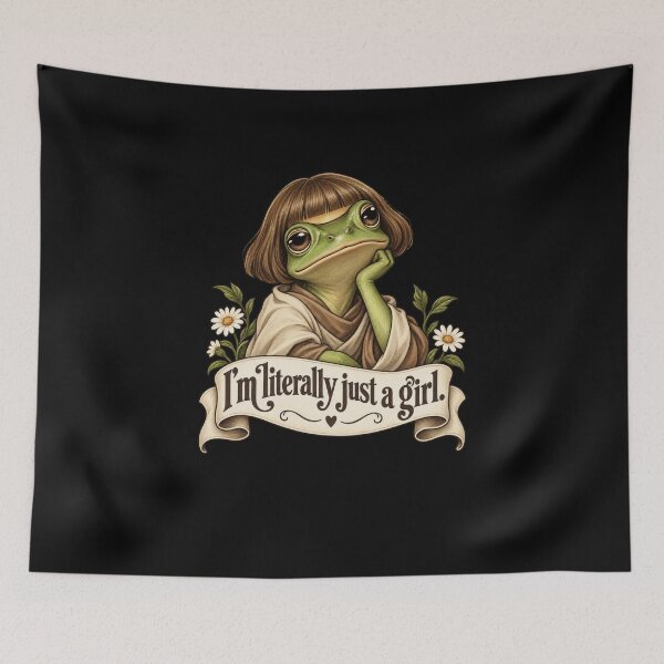 Item preview, Funny I’m Literally Just a Girl Frog Art designed and sold by elderberry.