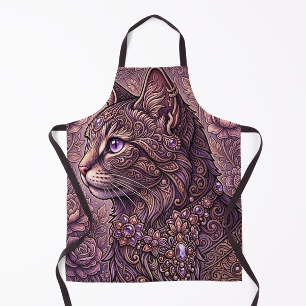 Item preview, Mystic Purple Mandala Cat Ornate Floral Feline Art designed and sold by Mindworx21.