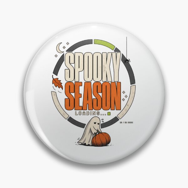 Artikelvorschau, Spooky Season Loading Geist und Kürbis entworfen und verkauft von Trendy-Artistry.
