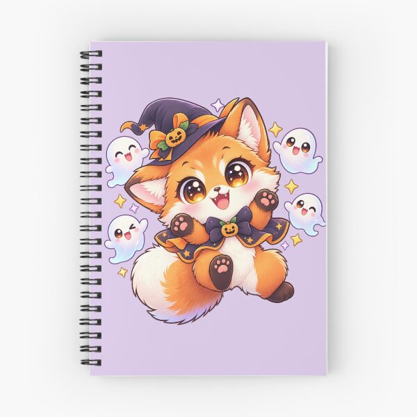 Item preview, Kawaii Fox & Ghosts Sticker Art – Cute Chibi Halloween Illustration designed and sold by MagicMakerPh.