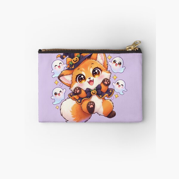 Item preview, Kawaii Fox & Ghosts Sticker Art – Cute Chibi Halloween Illustration designed and sold by MagicMakerPh.