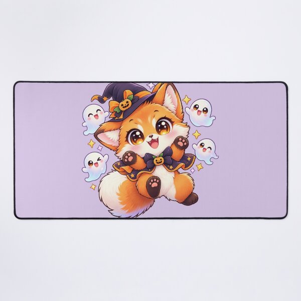 Item preview, Kawaii Fox & Ghosts Sticker Art – Cute Chibi Halloween Illustration designed and sold by MagicMakerPh.