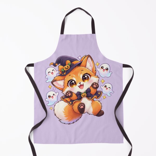 Item preview, Kawaii Fox & Ghosts Sticker Art – Cute Chibi Halloween Illustration designed and sold by MagicMakerPh.