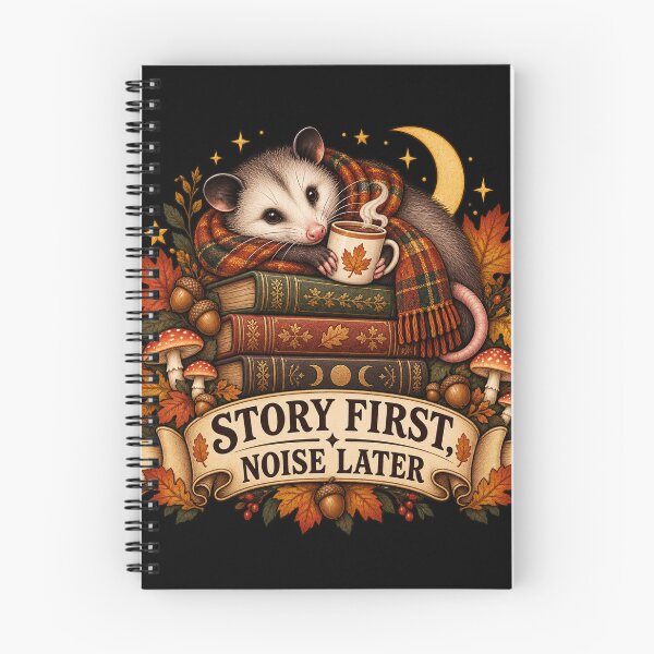 Item preview, Story First Noise Later – Cozy Opossum Reader designed and sold by lbenoraib.