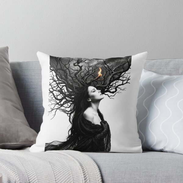 Item preview, Daughter of the Dark Moon – Gothic Woman & Owl Art designed and sold by Thistleinkart.