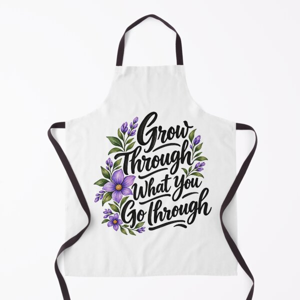 Item preview, Grow Through What You Go Through _ Inspirational Floral Quote designed and sold by Nunaprettyshop.