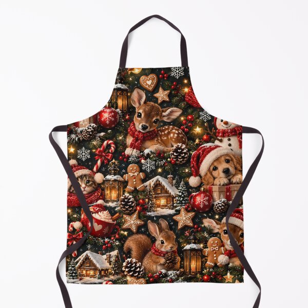 Item preview, Enchanting winter animal Christmas pattern with cute motifs designed and sold by Fotografin1981.