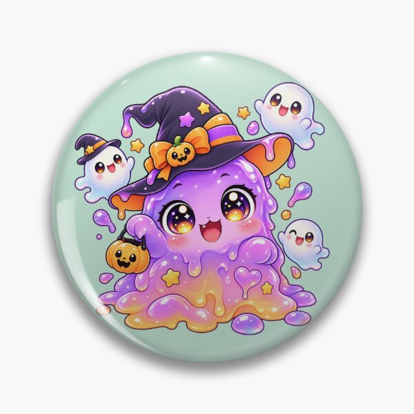Item preview, Kawaii Slime & Ghosts Sticker Art – Cute Chibi Halloween Illustration designed and sold by MagicMakerPh.