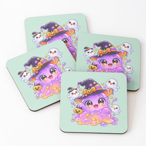 Item preview, Kawaii Slime & Ghosts Sticker Art – Cute Chibi Halloween Illustration designed and sold by MagicMakerPh.