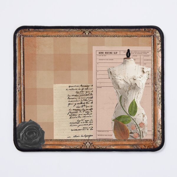 Item preview, Vintage Fall Ephemera Frame with Black Rose designed and sold by PapercutandSuch.