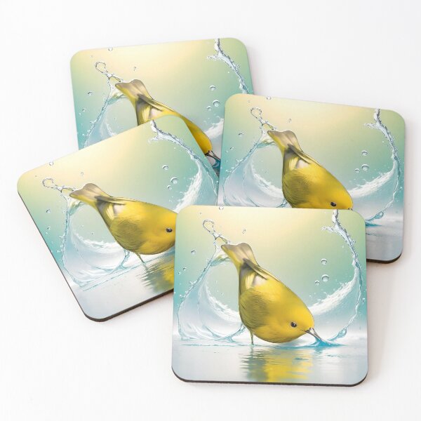 Item preview, Bathing Yellow Bird designed and sold by Jasna Dragun.