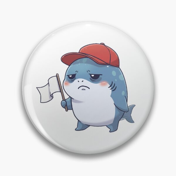 Item preview, Surrender Shark - Cute Tired Shark designed and sold by Nature's Chibis.