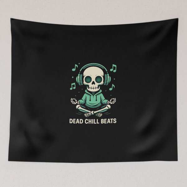 Item preview, Dead Chill Beats Lofi Skeleton designed and sold by MarCinu Art.