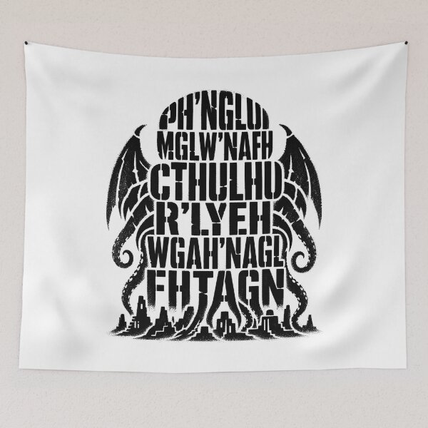 Artikelvorschau, Der Ruf des Cthulhu: R'lyeh-Beschwörungstypografie entworfen und verkauft von Fenay Designs.