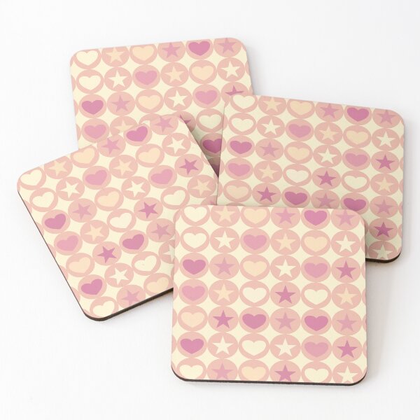 Item preview, Seamless Pastel Hearts and Stars in Circles Vector Pattern designed and sold by prapapon.