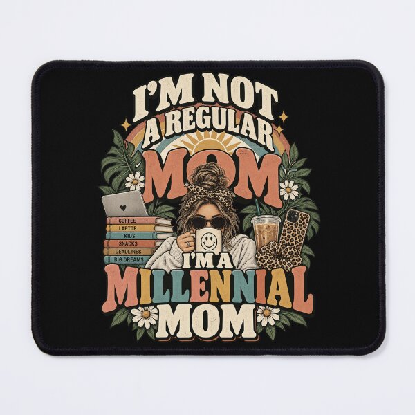 Item preview, I’m Not a Regular Mom I’m a Millennial Mom – Funny Retro Mom designed and sold by Breisey.
